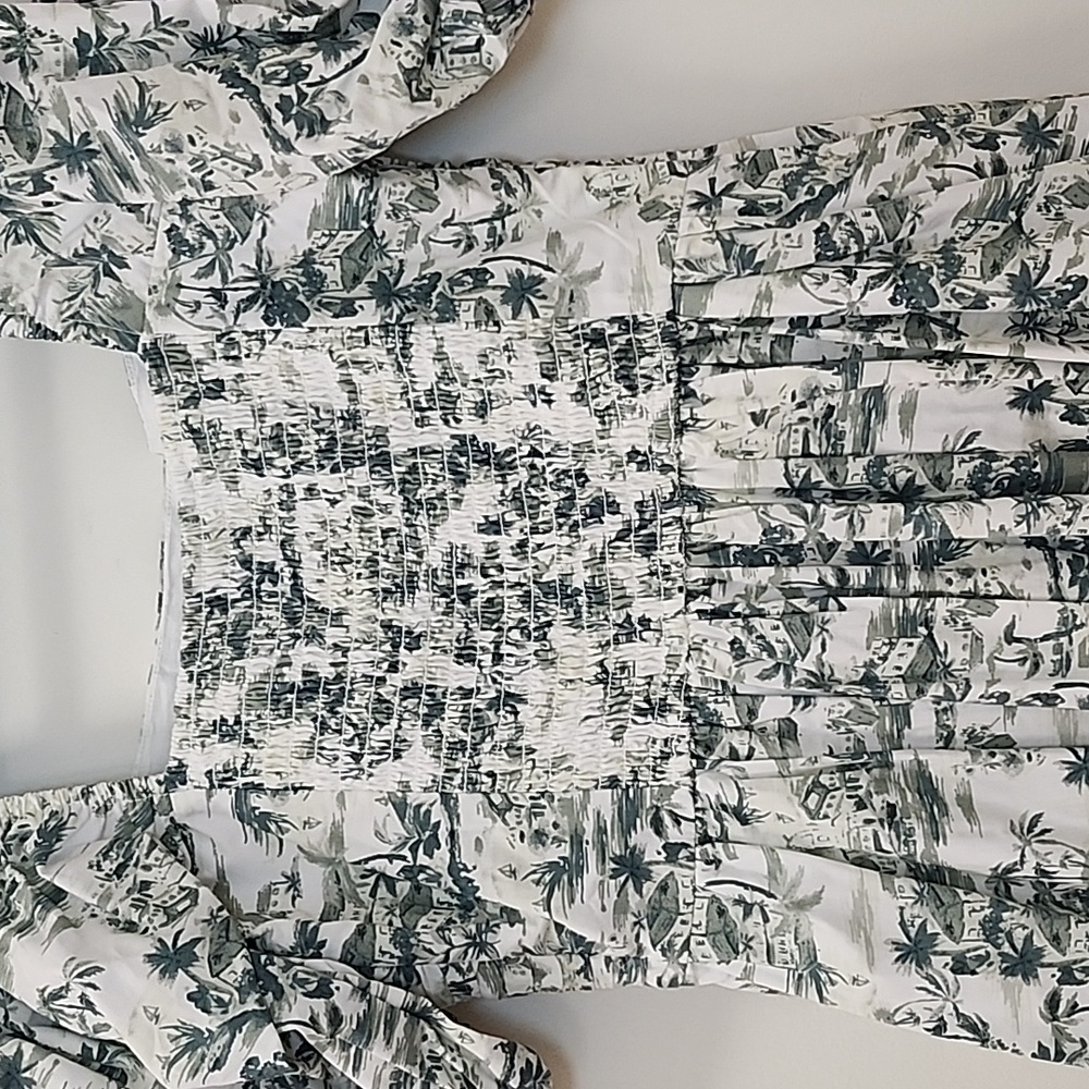 Abercrombie&Fitch Kelly Green  Emerson Poplin Puff Sleeve flows Midi Dress Sz XS - Picture 12 of 16
